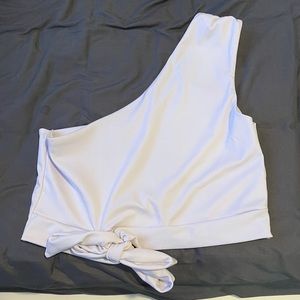 Buy 2 get 1- Off the shoulder tie up crop top